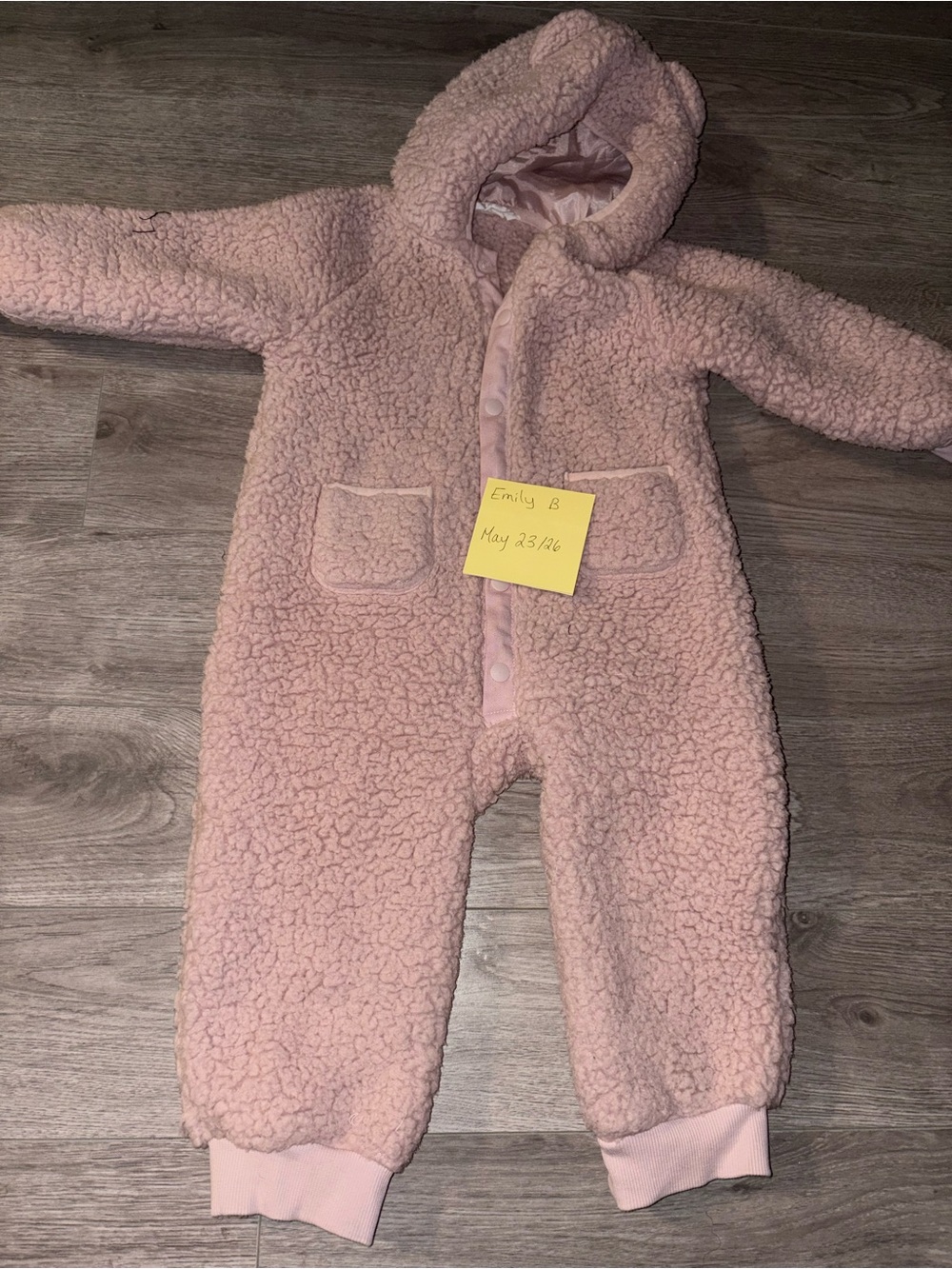 Jamie Kay Pink Sherpa Hooded One-Piece